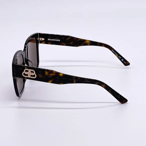 NEW BALENCIAGA BB0056S 002 WOMEN’S SUNGLASSES BALENCIAGA BB 0056S BROWN - Picture 5 of 11